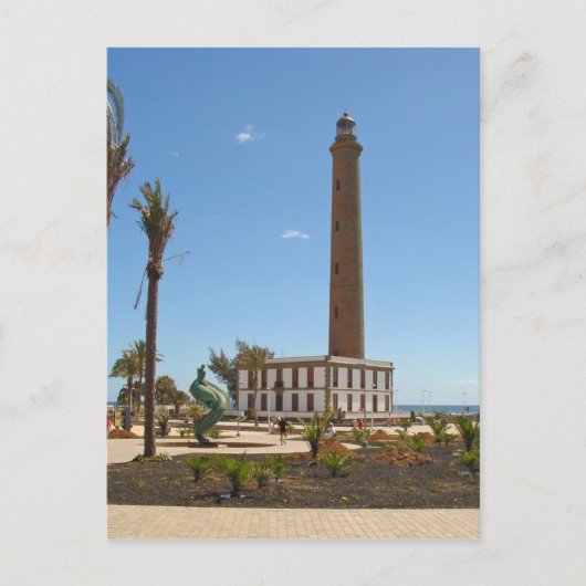 Spanje - Vuurtoren bij Maspalomas - Gran Canaria Briefkaart (Voorkant)