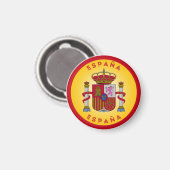Spanje Wapen Cirkelvorm Magneet (Voorkant / Achterkant)