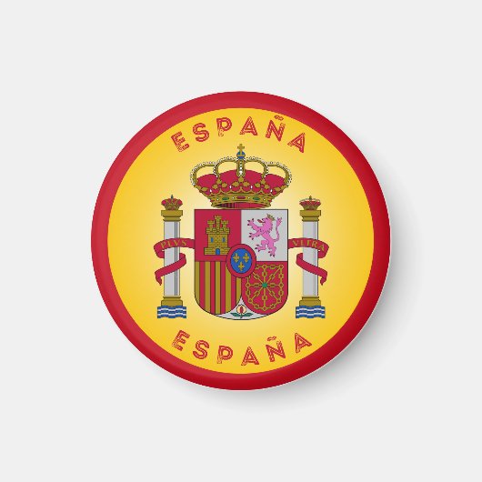 Spanje Wapen Cirkelvorm Magneet (Voorkant)