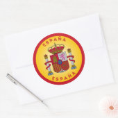 Spanje Wapen Cirkelvorm Ronde Sticker (Envelop)
