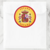 Spanje Wapen Cirkelvorm Ronde Sticker (Tas)