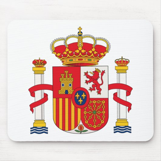 Spanje Wapenmunt Mousepad Muismat (Voorkant)