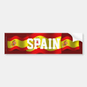Spanje Waving Flag Bumpersticker (Voorkant)
