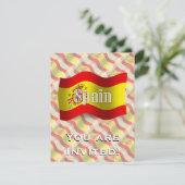 Spanje Waving Flag Kaart (Staand voorkant)