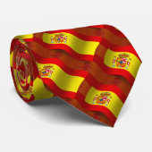 Spanje Waving Flag Stropdas (Opgerold)