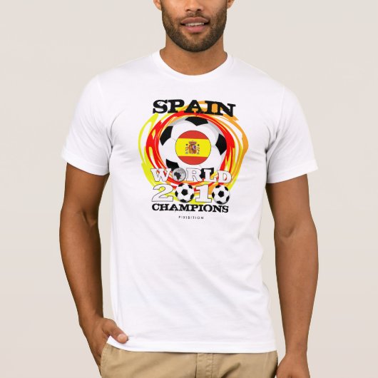 Spanje Wereldbeker 2010 Champions T-Shirt 1 (Voorkant)
