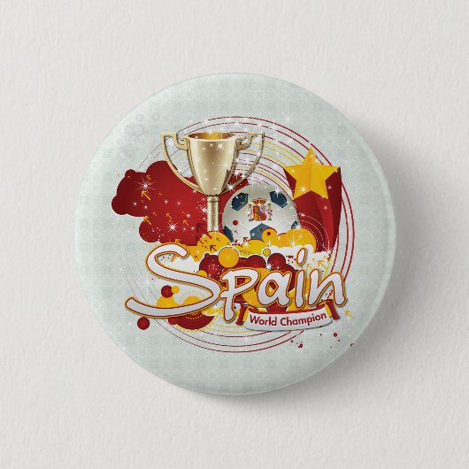 Spanje Wereldbeker 2010 Ronde Button 5,7 Cm (Voorkant)