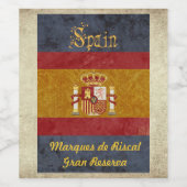 Spanje Wijnlabel Wijn Etiket (Enkel label)