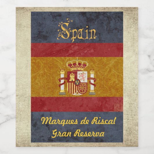 Spanje Wijnlabel Wijn Etiket (Enkel label)