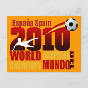 Spanje World Champions 2010 España Campeona Del Mu Briefkaart