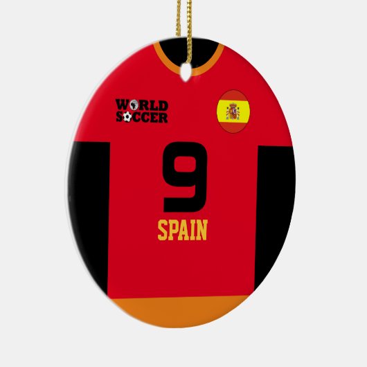 Spanje World Soccer Jersey Ornament (Rechts)