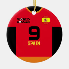 Spanje World Soccer Jersey Ornament