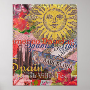 Spanje Zonneschijn Spaans Reizen Vakantie Poster