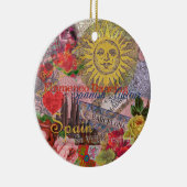 Spanje - Zonneverdamping van het Spaanse reizen Keramisch Ornament (Rechts)