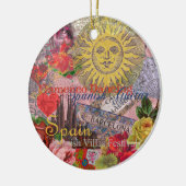 Spanje - Zonneverdamping van het Spaanse reizen Keramisch Ornament (Links)