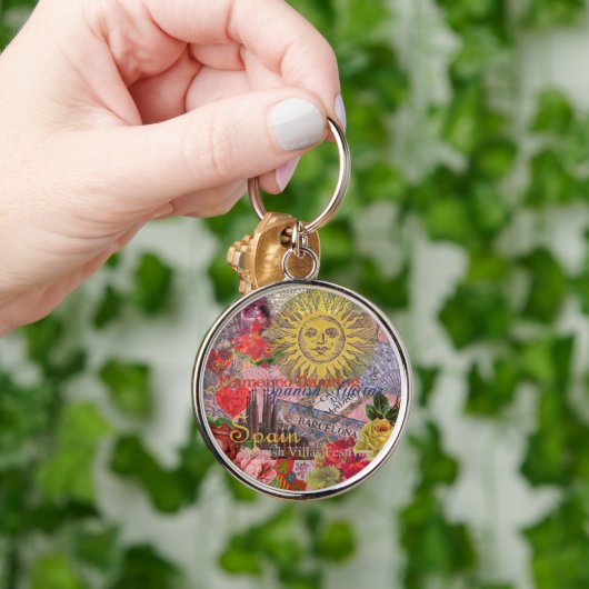 Spanje - Zonneverdamping van het Spaanse reizen Sleutelhanger (Hand)