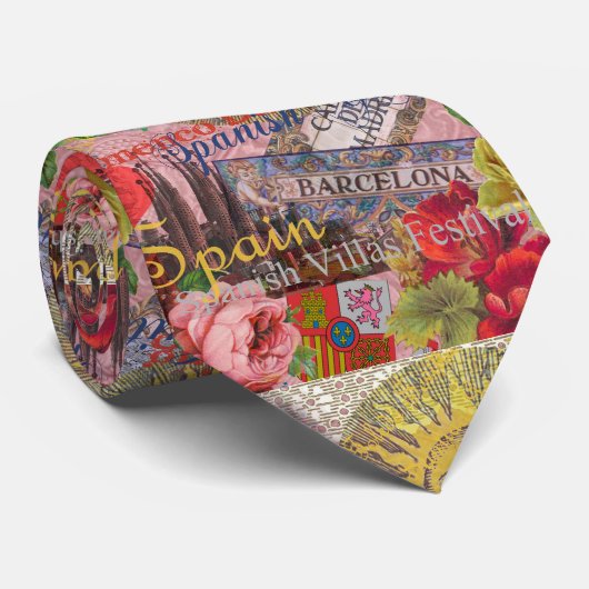 Spanje - Zonneverdamping van het Spaanse reizen Stropdas (Opgerold)