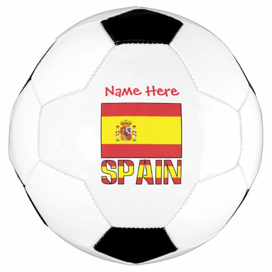 Spanjese Vlag Persoonlijk  Voetbal (Voorkant)