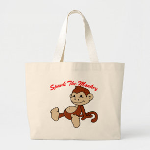 Spank de aap grote tote bag