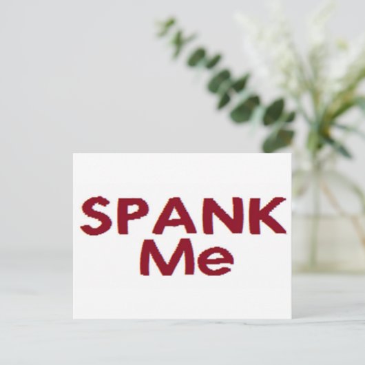 Spank me briefkaart (Staand voorkant)