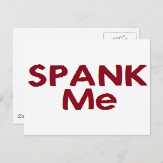 Spank me briefkaart (Voorkant / Achterkant)