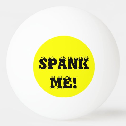 Spank me Gele Aangepaste Pingpong Balls van Janz Pingpongbal (Voorkant)
