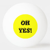 Spank me Gele Aangepaste Pingpong Balls van Janz Pingpongbal (Achterkant)