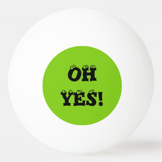Spank me Green Custom Ping Pong Balls van Janz Pingpongbal (Achterkant)