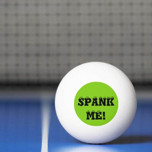 Spank me Green Custom Ping Pong Balls van Janz Pingpongbal (Net)