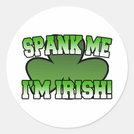 Spank Me Ik ben Ierse Sticker (Voorkant)