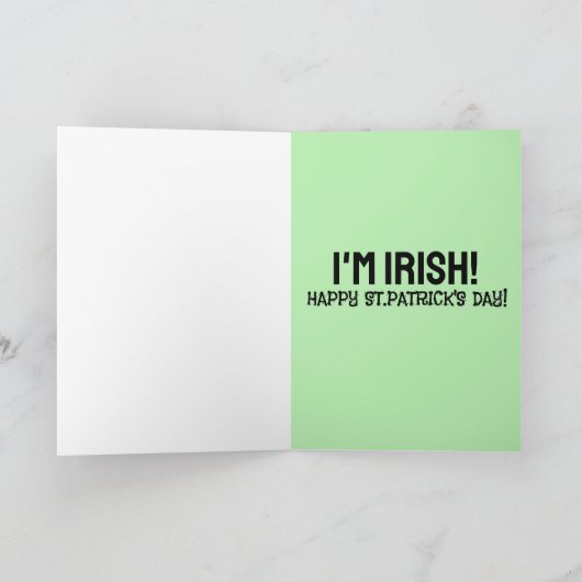 SPANK ME! IK BEN IRISH. ST.PATRICK'S DAY FUNNY-KAA KAART (Binnen)