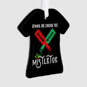Spank me onder de maretak kerst trui ornament (voorkant)
