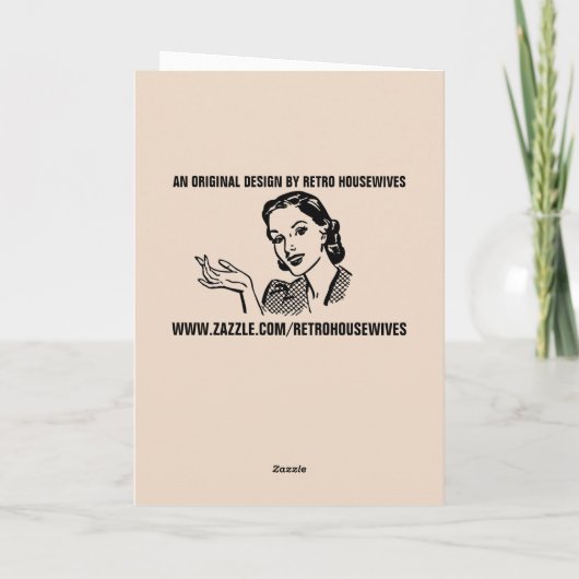 SPANK MIJN BOTTOM EN VOER ME SUSHI RETRO-vrouw Kaart (Achterkant)