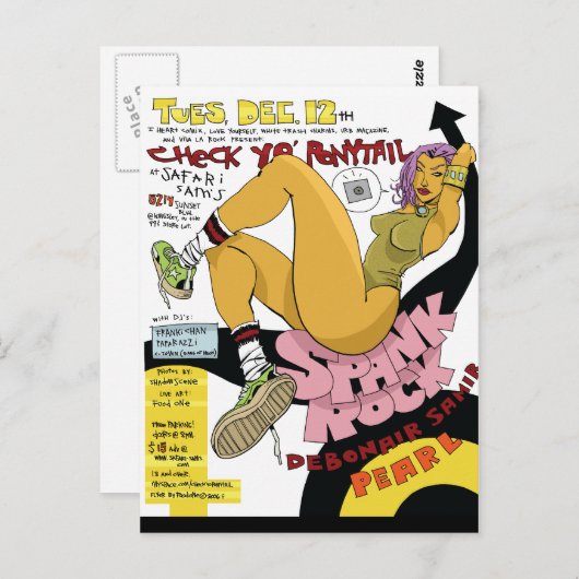 Spank Rock Briefkaart (Voorkant / Achterkant)