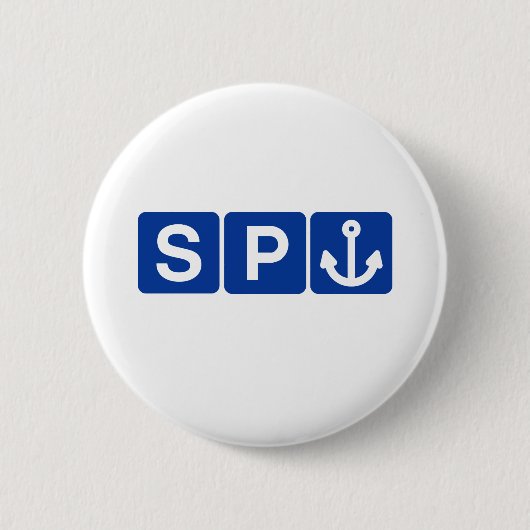 Spanker Symbol Joke Ronde Button 5,7 Cm (Voorkant)