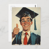 Spannend Afstuderen het geven van een duim-up Briefkaart (Voorkant / Achterkant)