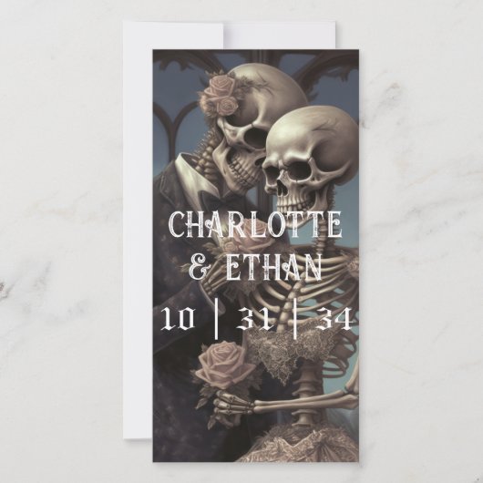 Spannend romantisch skelet-huwelijksprogramma (Voorkant)