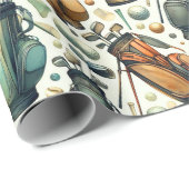 Spannend verjaardagsfeestje voor golf cadeaupapier (Rol Hoek)