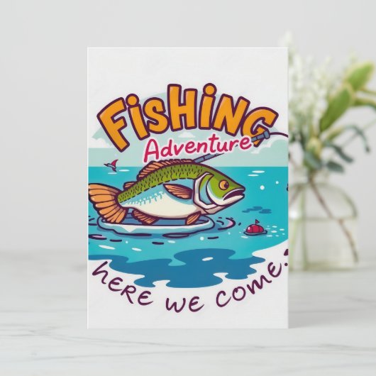 Spannend Vissend avontuur wacht op u Kaart (Staand voorkant)