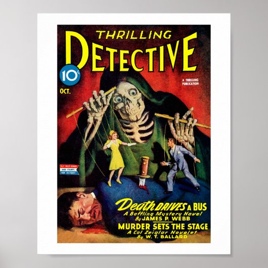 Spannende detective (okt, 1943) poster (Voorkant)