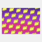 Spannende dinosaurus met regenboogsterren inpakpapier vel (Voorkant 3)