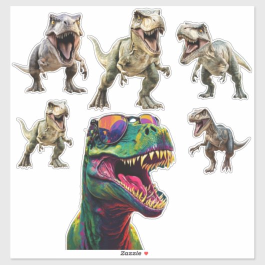 Spannende dinosaurus sticker (Vel)