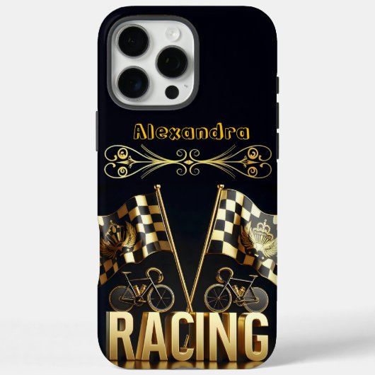 Spannende fietsraces met iconische vlaggen! Case-Mate iPhone case (Achterkant)