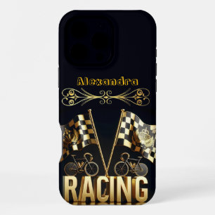 Spannende fietsraces met iconische vlaggen! iPhone 16 pro max hoesje