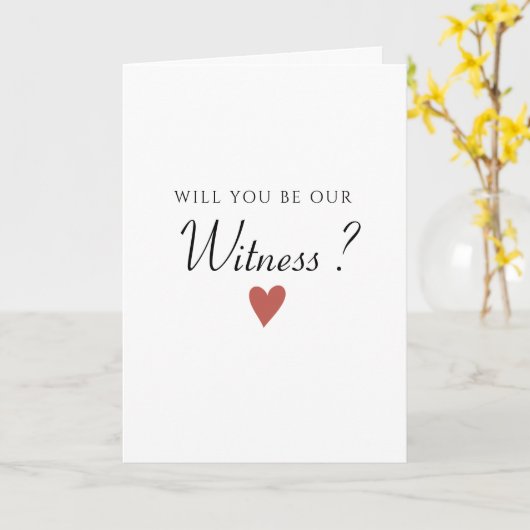 Spannende Getuigenbruiloft Kaart (Gele Bloem)