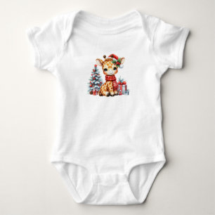 Spannende kerst Giraffe Romper