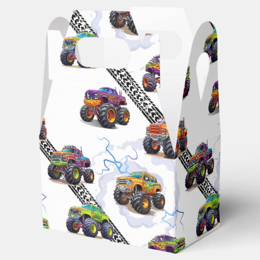 Spannende Kinder Monster Truck Patroon Bedankdoosjes
