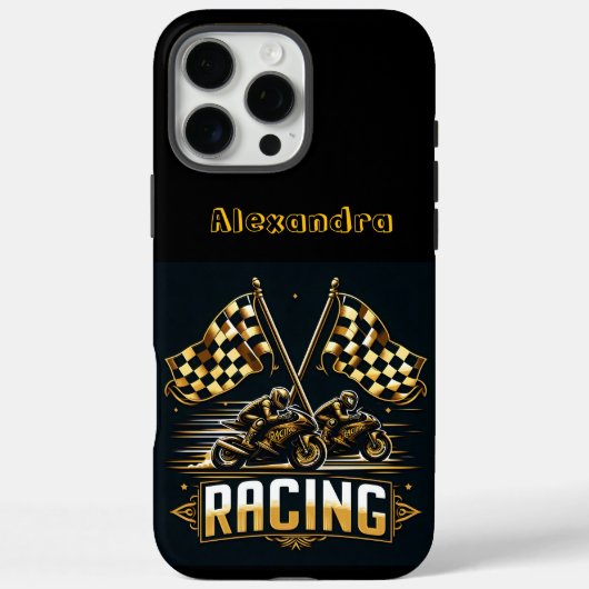 Spannende motorraces en vlaggen! Case-Mate iPhone case (Achterkant)