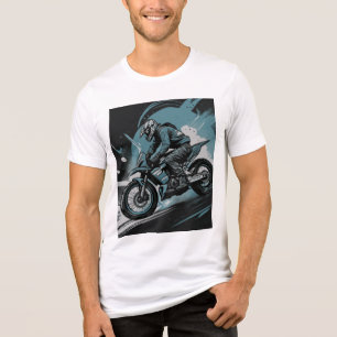 Spannende off-road motorrijder Tri-Blend shirt
