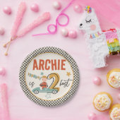 Spannende race auto thema papier Borden Papieren Bordje (Feest)